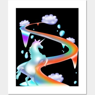 rainbow way -  among the clouds Posters and Art